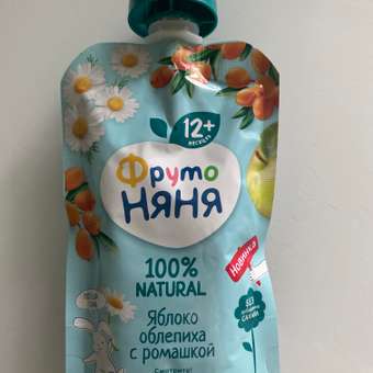 Пюре ФрутоНяня Яблоко-облепиха-ромашка с 12 мес 90 г: отзыв пользователя Детский Мир