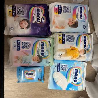 Подгузники-трусики MANU МИКС L 9-14кг 20шт: отзыв пользователя Детский Мир