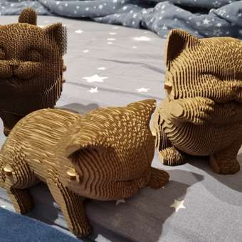 Конструктор QBRIX 3D картонный Еще три котика 20030: отзыв пользователя ДетМир