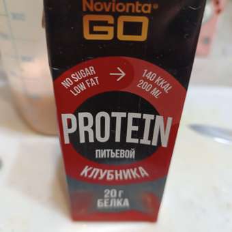 Готовый протеин сывороточный Novionta клубника, 4 порции: отзыв пользователя Детский Мир