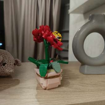 Конструктор Loz Красные цветы в горшочке из мини-блоков 430 дет.: отзыв пользователя Детский Мир