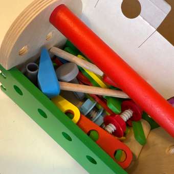 Конструктор Alatoys Ящик инструментов деревянный 19 дет.: отзыв пользователя Детский Мир