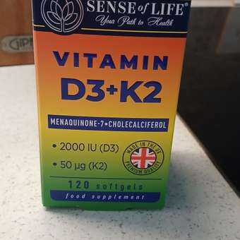 Витаминный комплекс D3 + К2 Sense of Life БАД к пище: отзыв пользователя Детский Мир