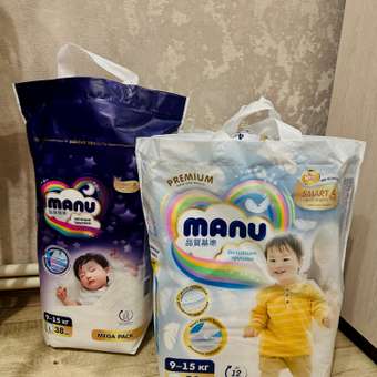Трусики MANU Premium L (9-15 кг) 52 шт.: отзыв пользователя Детский Мир