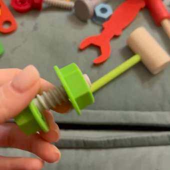 Конструктор Alatoys Ящик инструментов деревянный 19 дет.: отзыв пользователя Детский Мир