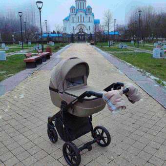 Коляска 2в1 Adamex Bibione Tip бежевый: отзыв пользователя Детский Мир