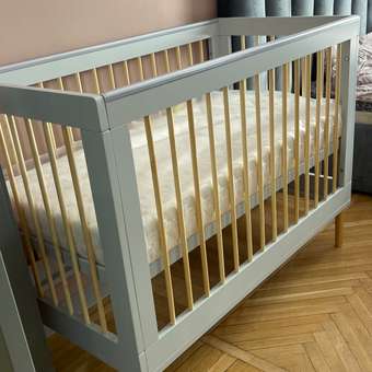 Детская кроватка Polini kids прямоугольная, без маятника (бежевый, серый): отзыв пользователя Детский Мир