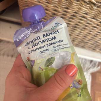 Пюре Fleur Alpine Органик манго-персик-яблоко-йогурт с 6 мес 120 г: отзыв пользователя Детский Мир