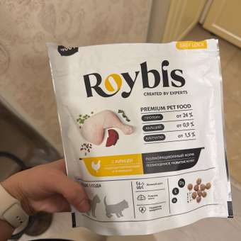 Корм для котят Roybis 0.4кг сухой с курицей полнорационный для активного роста и развития: отзыв пользователя. Зоомагазин Зоозавр