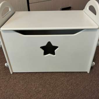 Сундук для игрушек Sweet Home звездочка с крышкой и серыми декорами: отзыв пользователя Детский Мир