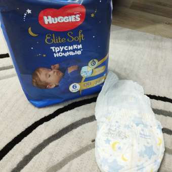Трусики Huggies Elite Soft ночные 6 (15-25 кг) 16 шт.: отзыв пользователя ДетМир