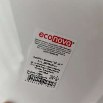Лоток Econova с крышкой Вельвет 23х15х9см 2.5л белый: отзыв пользователя Детский Мир