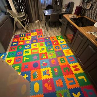 Коврик-пазл Юнландия Зверушки 90 x 90 см: отзыв пользователя Детский Мир