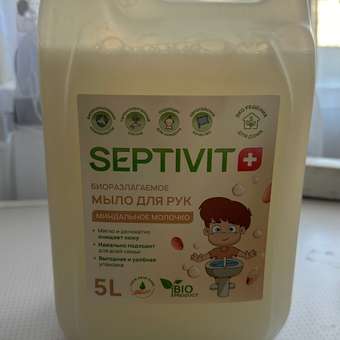 Мыло жидкое SEPTIVIT Миндальное молочко 5200 г 5000 мл: отзыв пользователя Детский Мир