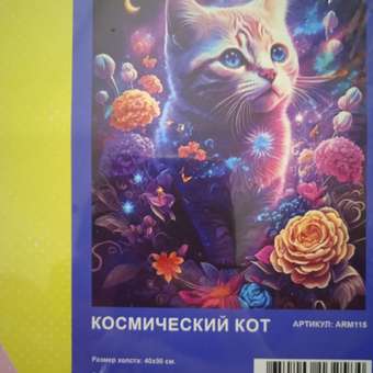 Алмазная мозаика Art sensation Космический кот в ассортименте: отзыв пользователя Детский Мир