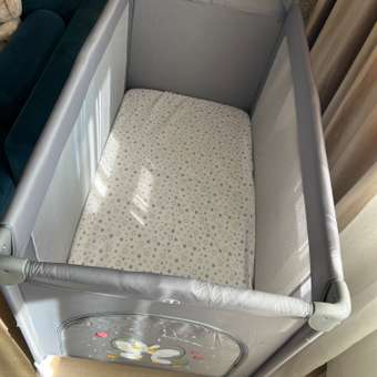 Манеж кровать JOVOLA I-Travel 1 уровень серый: отзыв пользователя Детский Мир