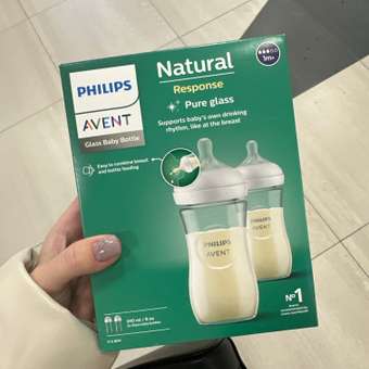 Бутылочка Philips Avent Natural 240 мл 2 шт.: отзыв пользователя ДетМир