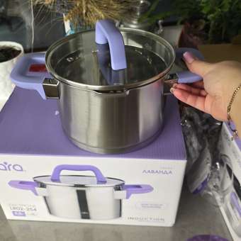 Кастрюля LARA LR02-254 лаванда 5л: отзыв пользователя Детский Мир