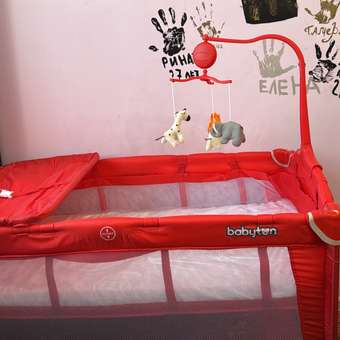 Манеж кровать Babyton Dreamy Coral красный: отзыв пользователя Детский Мир