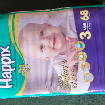 Подгузники HAPPIX Super Dry ультратонкие 3 (4-9 кг) 68 шт.: отзыв пользователя Детский Мир