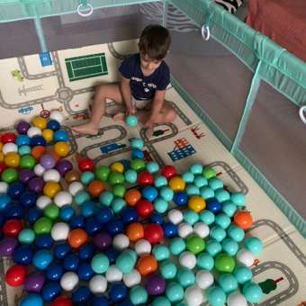 Манеж игровой BabyCare RANCHO 180*150 дымчатая мята: отзыв пользователя Детский Мир