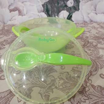 Тарелка BabyGo Green 3 предм.: отзыв пользователя ДетМир