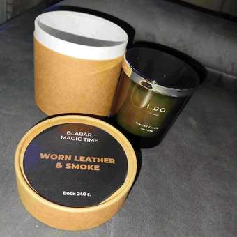 Ароматическая свеча Blabar в стакане Кожа и табак: отзыв пользователя Детский Мир