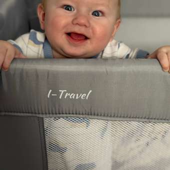 Манеж кровать JOVOLA I-Travel 1 уровень серый: отзыв пользователя Детский Мир