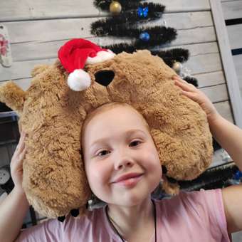 Подушка для путешествий FUTURINO Home Новогодний мишка: отзыв пользователя Детский Мир