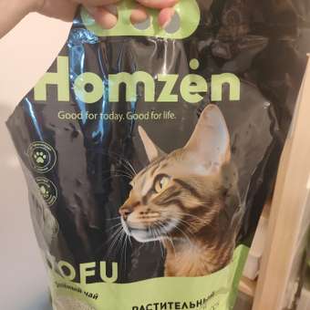 Наполнитель для кошачьего туалета Homzen Tofu Зеленый чай комкующийся 6л: отзыв пользователя. Зоомагазин Зоозавр