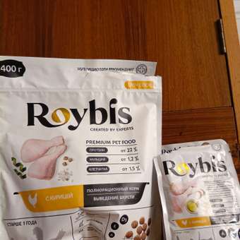 Корм для кошек Roybis 0.4кг с курицей полнорационный для взрослых домашних пород: отзыв пользователя. Зоомагазин Зоозавр