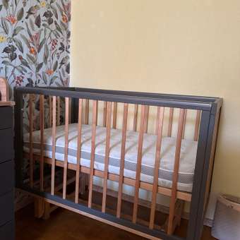 Детская кроватка MOWbaby Lilla, продольный маятник (серый): отзыв пользователя Детский Мир