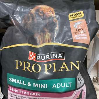 Корм для собак PRO PLAN для мелких и карликовых пород с чувствительной кожей с комплексом Optiderma лосось с рисом 3кг: отзыв пользователя. Зоомагазин Зоозавр