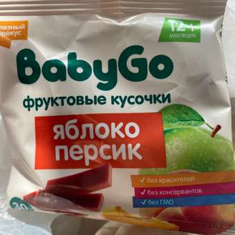 Фруктовые кусочки BabyGo из персиков и яблок с 12 мес 30 г: отзыв пользователя Детский Мир