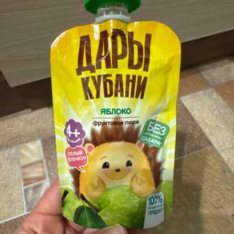 Пюре Дары Кубани Яблоко с 4 мес 90 г 12 упак.: отзыв пользователя Детский Мир