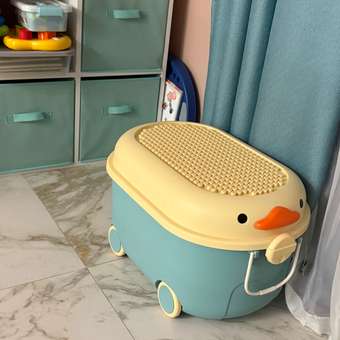 Ящик для хранения игрушек BabyGo бирюзовый: отзыв пользователя ДетМир