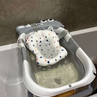 Ванночка Puremama складная, с матрасиком серый: отзыв пользователя Детский Мир
