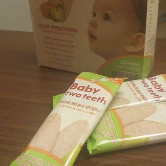 Печенье рисовое Baby two teeth со вкусом яблока и тыквы: отзыв пользователя Детский Мир