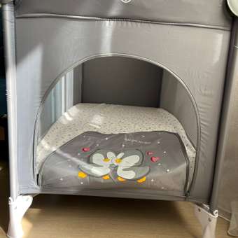 Манеж кровать JOVOLA I-Travel 1 уровень серый: отзыв пользователя Детский Мир