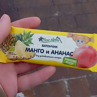Батончик Fleur Alpine манго-ананас 20г с 3лет: отзыв пользователя ДетМир