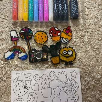 Краски витражные Erhaft 9 цв.: отзыв пользователя Детский Мир