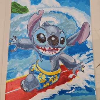 Картина по номерам Art on Canvas Стич на волне в ассортименте: отзыв пользователя Детский Мир