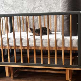 Детская кроватка MOWbaby Lilla, продольный маятник (серый): отзыв пользователя Детский Мир