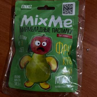 Мармелад MixMe Витамин С фруктовый микс яблоко персик груша 58,5 г.: отзыв пользователя Детский Мир
