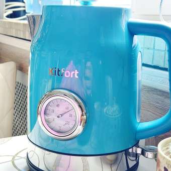 Чайник KITFORT КТ-6147-2 темно-бирюзовый: отзыв пользователя Детский Мир