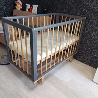 Детская кроватка MOWbaby Lilla, продольный маятник (серый): отзыв пользователя Детский Мир