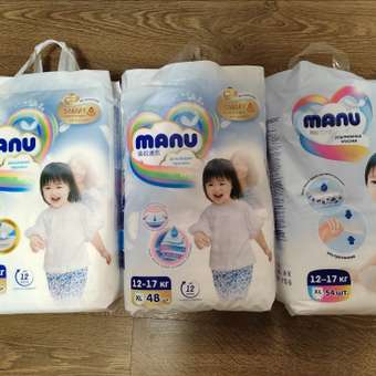 Трусики MANU Premium XL (12-17 кг) 48 шт.: отзыв пользователя Детский Мир