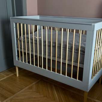 Детская кроватка Polini kids прямоугольная, без маятника (бежевый, серый): отзыв пользователя Детский Мир