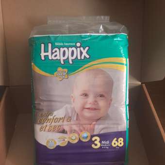 Подгузники HAPPIX Super Dry ультратонкие 3 (4-9 кг) 68 шт.: отзыв пользователя Детский Мир