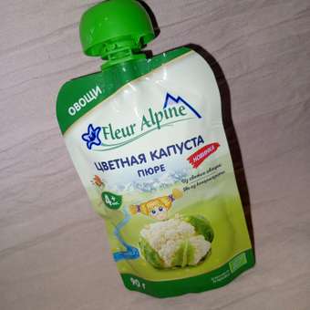 Пюре Fleur Alpine Цветная капуста с 4 мес 90 г: отзыв пользователя Детский Мир